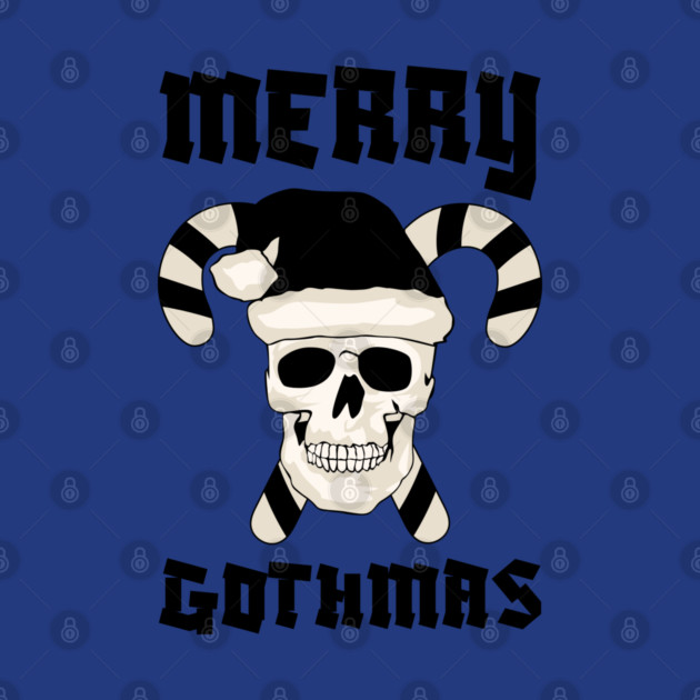 Skull Santa with Candy Cane Horns by Creatifly Graphic Tees