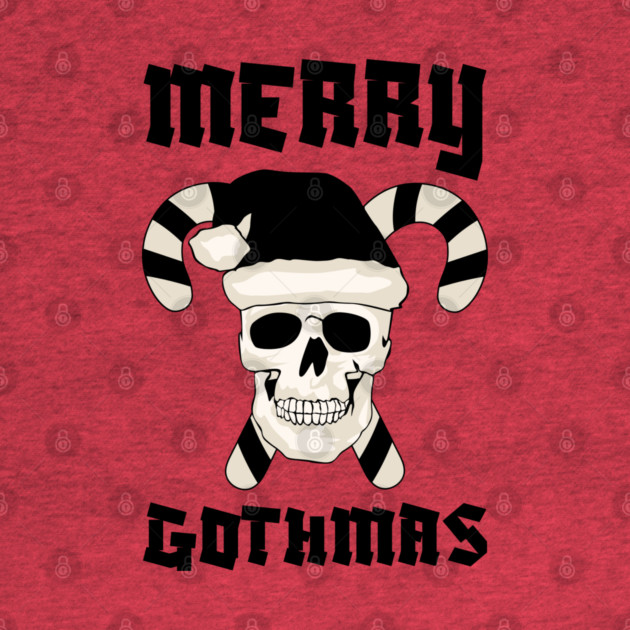 Skull Santa with Candy Cane Horns by Creatifly Graphic Tees