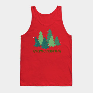 Green Christmas Trees Tank Top