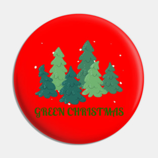Green Christmas Trees Pin
