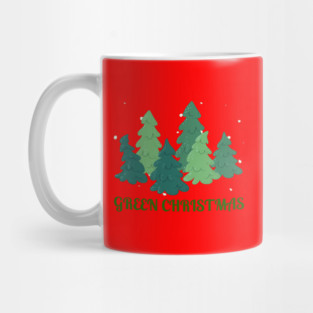 Green Christmas Trees Mug