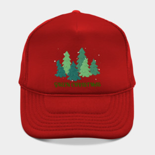 Green Christmas Trees Hat