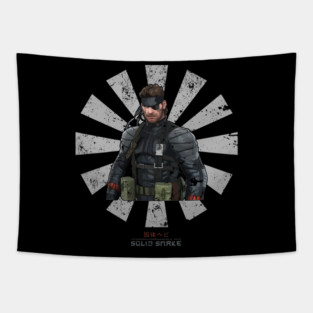 Solid Snake Retro Japanese Metal Gear Tapestry