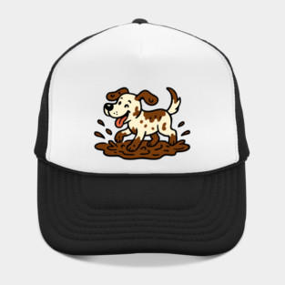 Dog Playing Mud Hat