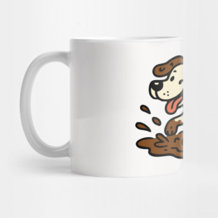 Dog Playing Mud Mug