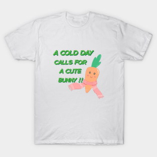 Cozy Carrot Winter Bunny T-Shirt