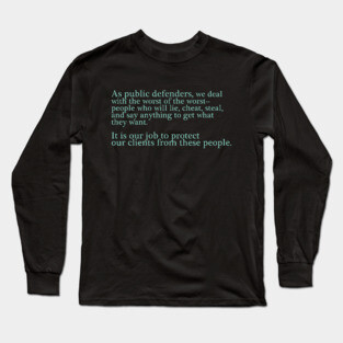 Public Defender Long Sleeve T-Shirt