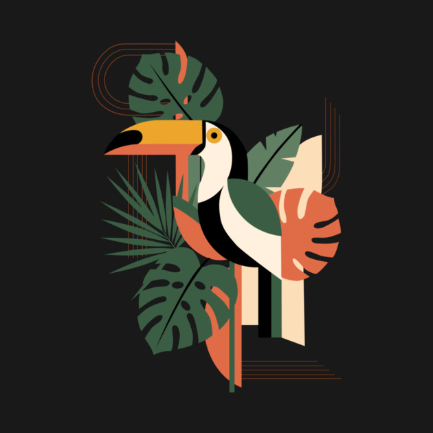 Geometric Bauhaus Toucan by Designed By Marty