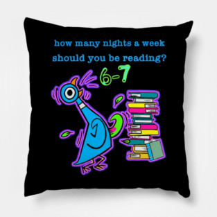 How Many Nights A Week Should You Be Reading 6-7 Pigeon-Elephant-Piggie Children's Books Pillow