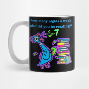 How Many Nights A Week Should You Be Reading 6-7 Pigeon-Elephant-Piggie Children's Books Mug