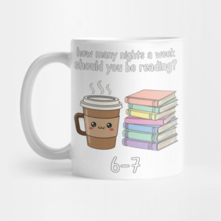 How Many Nights A Week Should You Be Reading 6-7 Pigeon-Elephant-Piggie Children's Books Mug