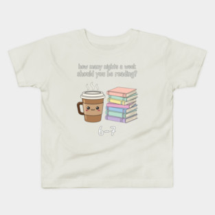 How Many Nights A Week Should You Be Reading 6-7 Pigeon-Elephant-Piggie Children's Books Kids T-Shirt