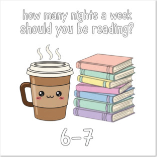 How Many Nights A Week Should You Be Reading 6-7 Pigeon-Elephant-Piggie Children's Books Posters and Art