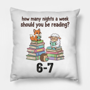 How Many Nights A Week Should You Be Reading 6-7 Pigeon-Elephant-Piggie Children's Books Pillow