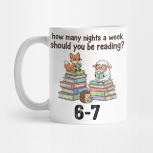 How Many Nights A Week Should You Be Reading 6-7 Pigeon-Elephant-Piggie Children's Books Mug