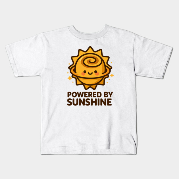 Powered by Sunshine – Cosmo Bites Kawaii Sun Bun Dessert Design Kids T-Shirt by Anne Lee