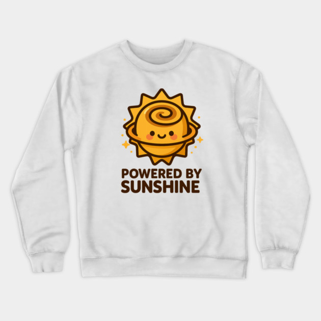 Powered by Sunshine – Cosmo Bites Kawaii Sun Bun Dessert Design Crewneck Sweatshirt by Anne Lee