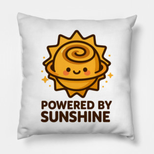 Powered by Sunshine – Cosmo Bites Kawaii Sun Bun Dessert Design Pillow