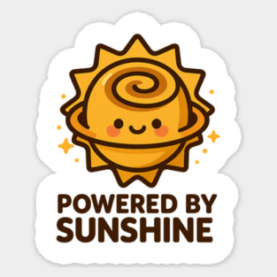Powered by Sunshine – Cosmo Bites Kawaii Sun Bun Dessert Design Sticker