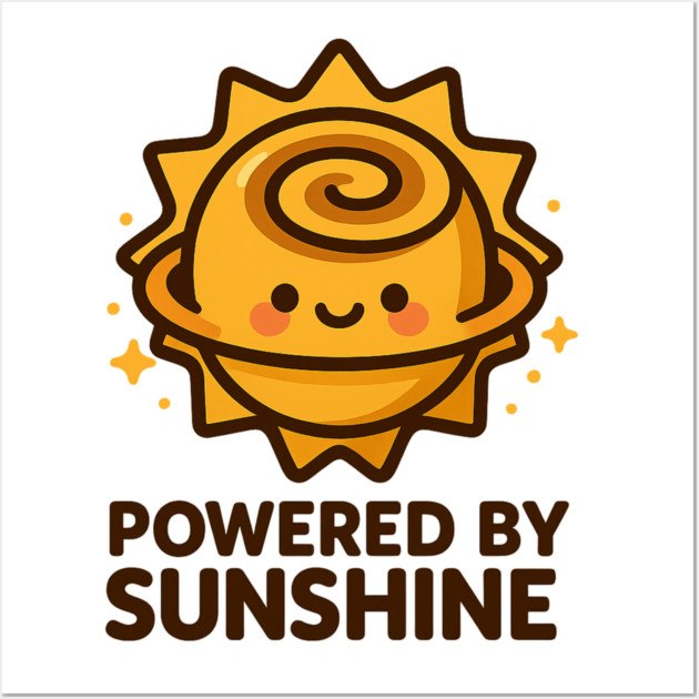 Powered by Sunshine – Cosmo Bites Kawaii Sun Bun Dessert Design Wall Art by Anne Lee