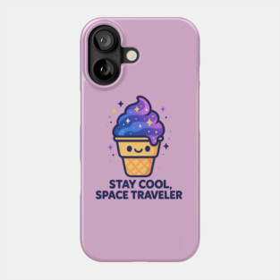 Stay Cool Space Traveler – Cosmo Bites Kawaii Galaxy Ice Cream Design Phone Case