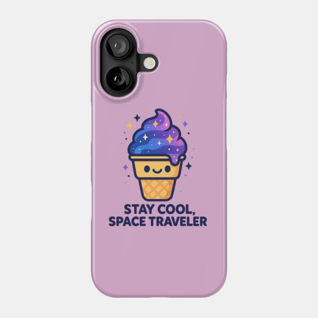 Stay Cool Space Traveler – Cosmo Bites Kawaii Galaxy Ice Cream Design Phone Case by Anne Lee