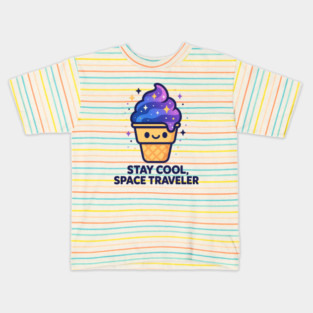 Stay Cool Space Traveler – Cosmo Bites Kawaii Galaxy Ice Cream Design Kids T-Shirt