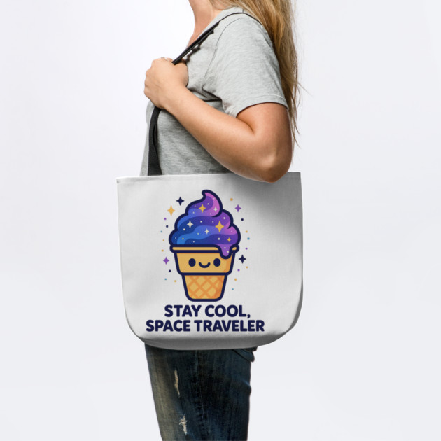 Stay Cool Space Traveler – Cosmo Bites Kawaii Galaxy Ice Cream Design by Anne Lee
