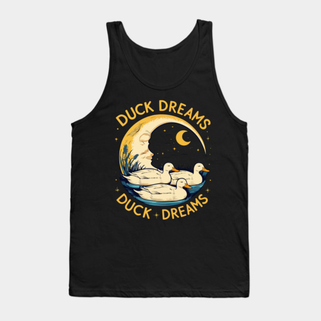 Quirky Duck Dreams Retro Design Tank Top by Urbanprint