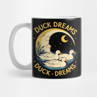 Quirky Duck Dreams Retro Design Mug