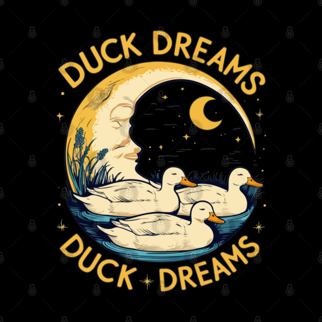 Quirky Duck Dreams Retro Design by Urbanprint