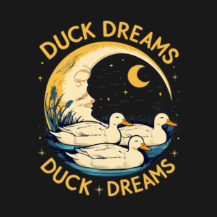 Quirky Duck Dreams Retro Design T-Shirt