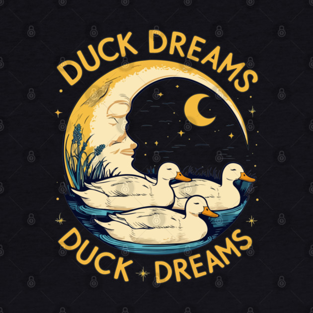 Quirky Duck Dreams Retro Design by Urbanprint
