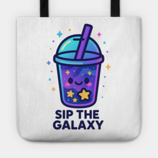 Sip the Galaxy – Cosmo Bites Kawaii Cosmic Drink Design Tote
