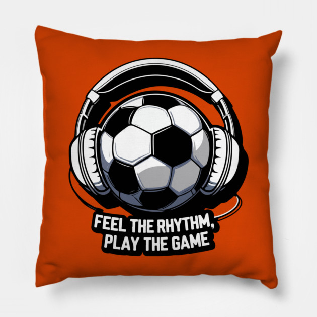 FEEL THE RHYTHM, PLAY THE GAME Pillow by Urbanprint