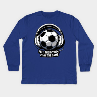 FEEL THE RHYTHM, PLAY THE GAME Kids Long Sleeve T-Shirt