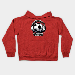 FEEL THE RHYTHM, PLAY THE GAME Kids Hoodie