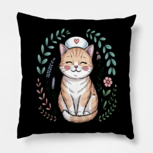 Cat Nurse Compassion Caregiver Pillow