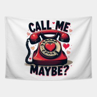 Call Me 10 Retro Tease Tapestry