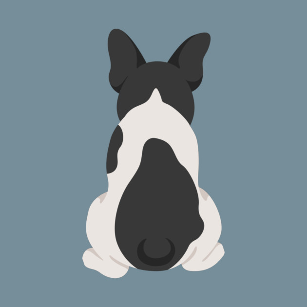 Spotted French Bulldog Back View by JunkyDotCom