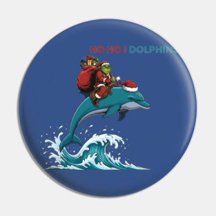 Ho Ho! Dolphins Funny Grinch Miami Dolphins Christmas Gifts Pin