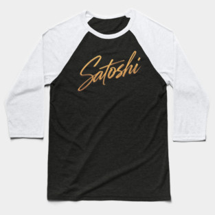 Golden Satoshi Baseball T-Shirt