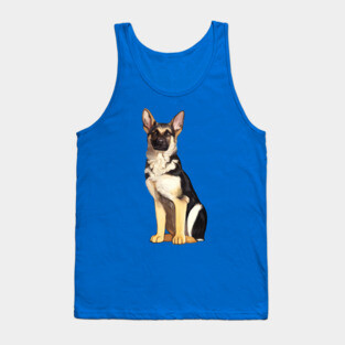 German Shepherd in Portrait Tank Top