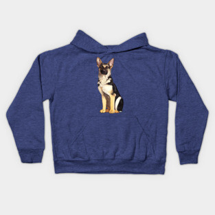 German Shepherd in Portrait Kids Hoodie