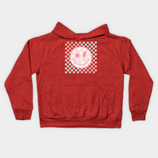 Smiley Face Flower Star Lightning Bolt Checkered Preppy Kids Hoodie