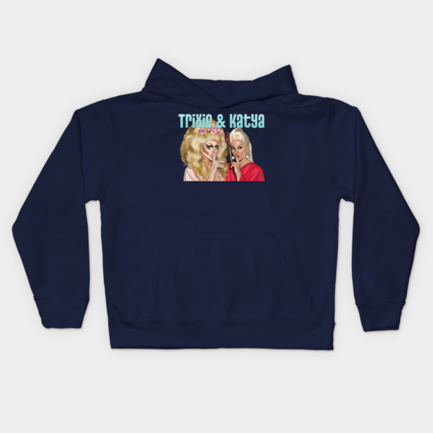 Trixie and Katya: Shush Kids Hoodie by 51Deesigns