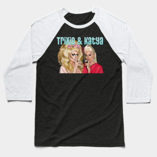 Trixie and Katya: Shush Baseball T-Shirt
