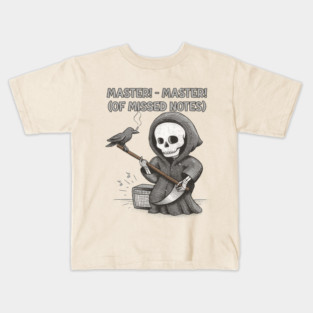 Master of Missed Notes - Funny Grim Reaper Guitar Hero Kids T-Shirt
