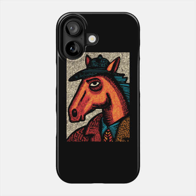 Surreal Horse Racing Gambler Pony Phone Case by TuncGK