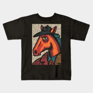 Surreal Horse Racing Gambler Pony Kids T-Shirt